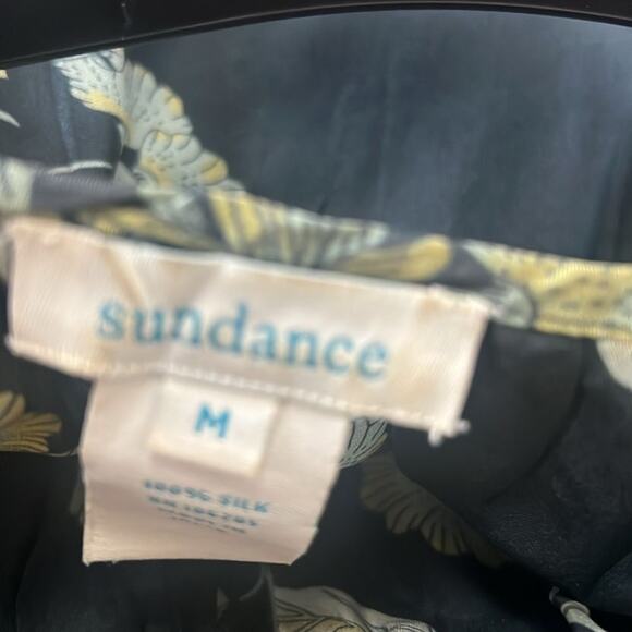 SUNDANCE 100% SILK FLORAL BLOUSE‎ SIZE M - Picture 7 of 9